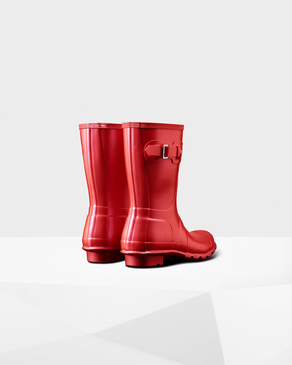 Womens Hunter Original Nebula - Short Rain Boots Red - 2685-QANPG